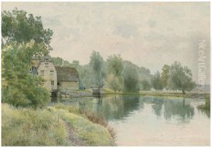 Houghton Mill on the River Ouse , 1914 by William Fraser Garden