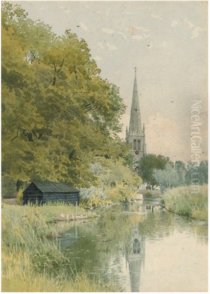 The parish church at St. Ives , 1908 - view 1