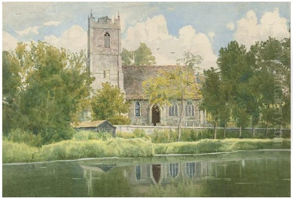 Hartford parish church on the banks of the Ouse , 1914 - view 1