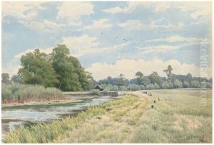 On the river Ouse, Hemingford Grey , 1904