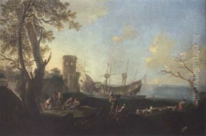 a-mediterranean-harbour-with-a-shipwreck,-peasants-and-their-livestock-in-the-foreground