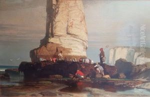 Pecheurs a Etretat