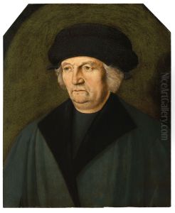 Portrait of an old man, bust-length, in a black cloak and cap by unknown