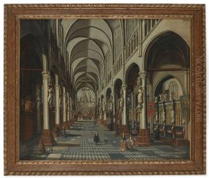 Interieur d'eglise anime de personnages by unknown