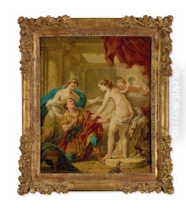 Pygmalion and Galatea by Louis-Jean-Francois Lagrenee