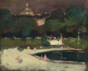 Luxembourg Gardens, Stormy Sky