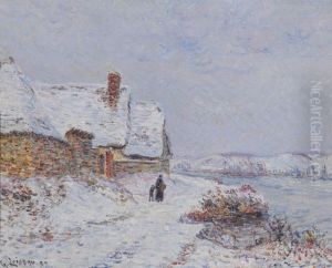 La Neige a Tournedos sur Seine by Gustave Loiseau