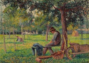 Eragny, Rodo Pissarro dans le jardin de son pere by unknown