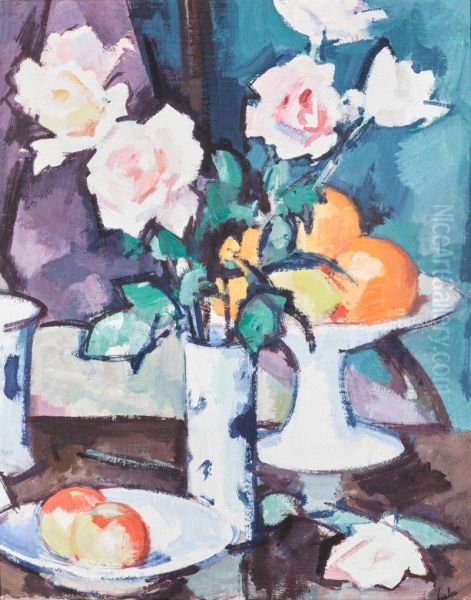 Still Life with Roses, Oranges and Apples - view 1