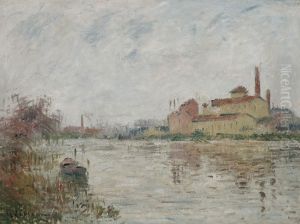 L'usine au bord de la riviere by Gustave Loiseau