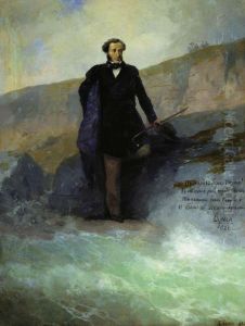 A. S. Pushkin at the Black Sea coast by Ivan Aivazovsky