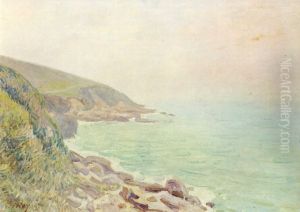 Cotes du pays de Galles dans la brume by Alfred Sisley