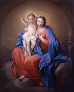 La Vierge et l'enfant benissant by Charles-Andre van Loo