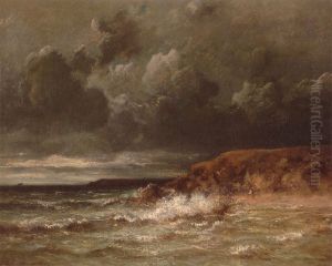 Marine Landscape (The Cape and Dunes of Saint-Quentin) by Jules Dupre