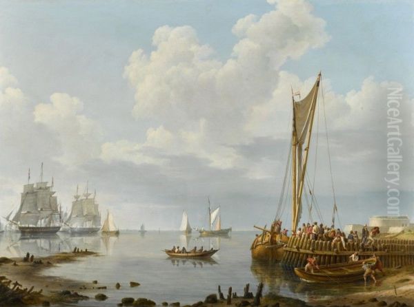 Shipping in a Calm Estuary - view 1