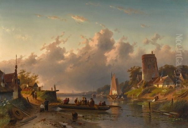 Evening at the Riverbank - view 1