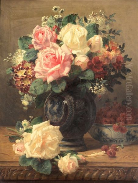 Still Life with Roses and Raspberries - view 1
