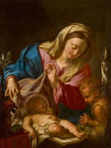 The Madonna and Child with the infant Saint John the Baptist by unknown