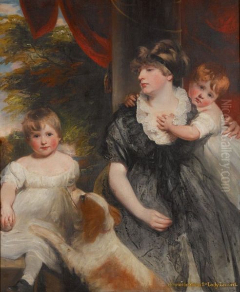 Henrietta Maria Vernon Atherton, 2nd Lady Lilford (d. 1820), of Atherton Hall, Leigh, with her two children - view 1