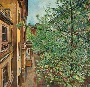 Berlin Backyard by Erich Buttner