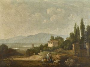 A view over Villa Madama, Rome, and surrounding countryside