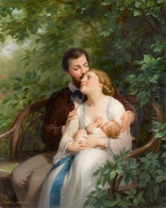 Feeding the baby by Fritz Zuber-Buhler
