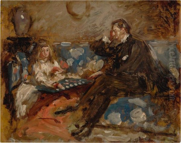 HUGH HAMMERSLEY AND HIS DAUGHTER EVE - view 1