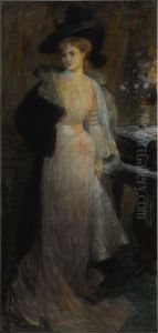 PORTRAIT OF AN ELEGANT LADY by unknown