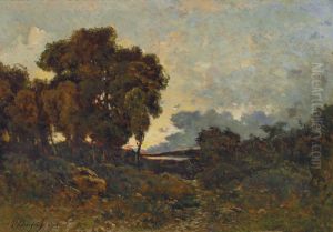 Soleil couchant sur l'Allier Soleil couchant sur l'Allier