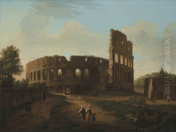 A View of the Colosseum, Rome, with the Esquiline Hill beyond - view 1