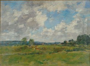 La vallee de la Touques by Eugene Louis Boudin