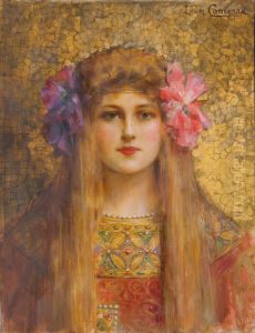 Portrait de Femme au turban fleuri