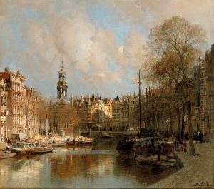 View of the Singel and the Bloemmarkt near the Munt, Amsterdam View of the Singel and the Bloemmarkt near the Munt, Amsterdam