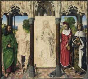 Virgin and Child with saints by Hugo Van Der Goes