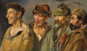 A study of four peasants by Emma Regis