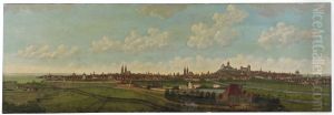 Nuremberg from the south-east, with the St. Lorenz Kirche, the Sebalduskirche and the Kaiserburg