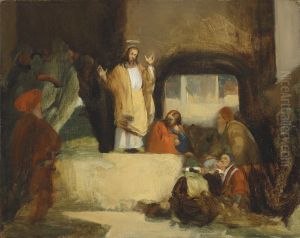 Christ preaching - unfinished by Richard Parkes Bonington