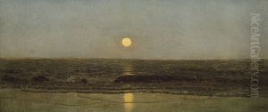 Moonrise on the Seashore by Sanford Robinson Gifford