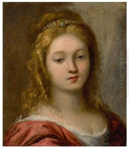 HEAD OF A WOMAN LOOKING DOWN, BUST LENGTH