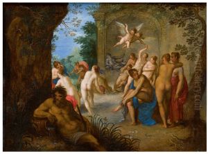 DIANA AND ACTAEON WITH NYMPHS by Hans Rottenhammer