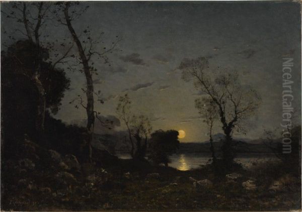 UN LAC AU CLAIR DE LUNE - view 1