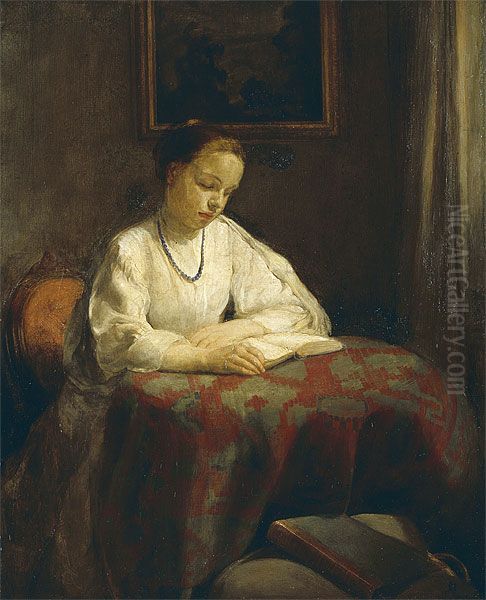 Girl reading - view 1