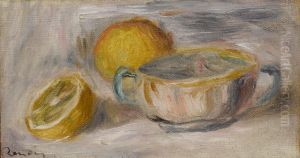 LA TASSE ET LES CITRONS (NATURE MORTE AUX CITRONS) by Pierre Auguste Renoir