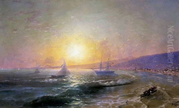 A bay at dawn. - view 1