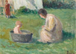 LE BAIN DU BEBE by Maximilien Luce