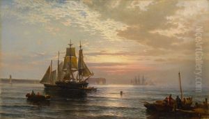 SUNRISE AT THE NARROWS, NEW YORK BAY