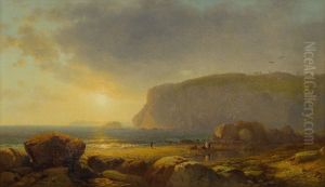 ROCKY COAST AT SUNSET, GRAND MANAN by William Hart