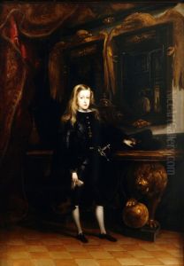 Carlos II de Espana a los diez anos de edad by Juan Carreno De Miranda