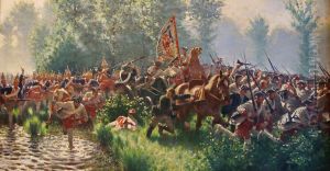 Die Schlacht bei Hohenfriedeberg am 4. Juni 1745. Die Schlacht bei Hohenfriedeberg am 4. Juni 1745.