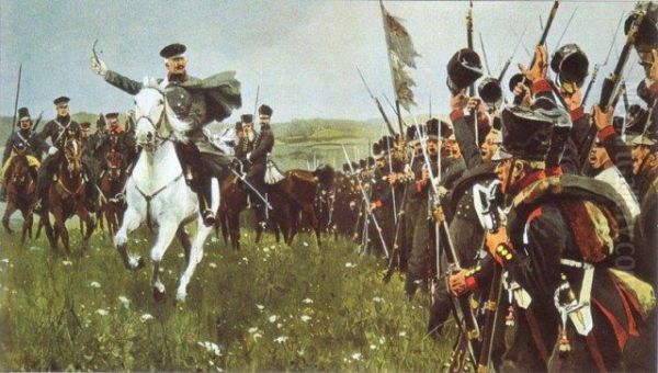 Gebhard Leberecht von Blucher at the Battle of Waterloo - view 1